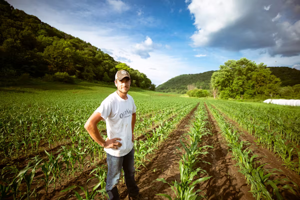 Farmer in field
